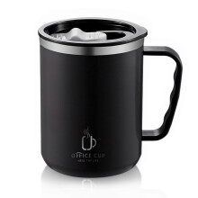 Taza térmica de acero inoxidable 304 con aislamiento al vacío, 500 ml, ideal para la oficina, con asa.