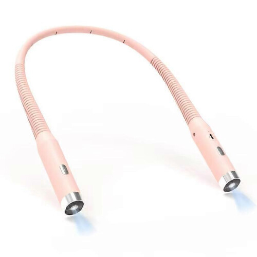 Bed Reading Reading Light Rechargeable Neck Reading Light LED 3 Colors Reading Light Adjustable Brightness Flexible Comfortable Book Li