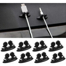 Car Wire Cable Holder Tie Clip Organizer Adhesive Car Charger Line Clasp Clamp USB Cable Holder Car Clip Accessories 8Pcs