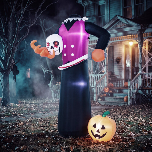 Outsunny Outsunny 6 FT Halloween Inflatable Skeleton, Halloween Headless Skeleton 1