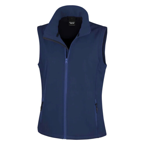 Result (L, Navy) Result Womens/Ladies Core Printable Soft Shell Bodywarmer