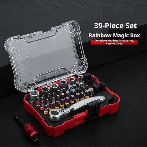 38 Piece Ratchet Set - Precision Screwdriver Bit Kit for Electronics 1
