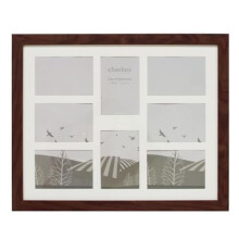 Dark Oak Photo Frame - 8 Aperture