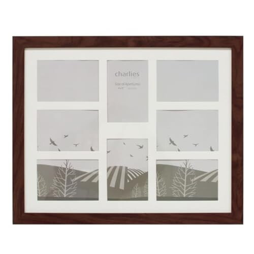 Dark Oak Photo Frame - 8 Aperture