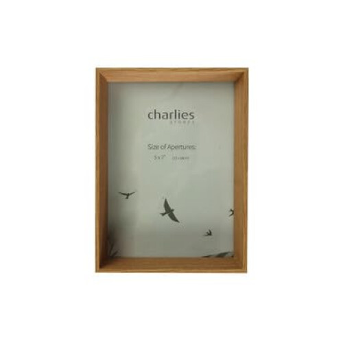 Medium Oak Box Photo Frame - 5x7"