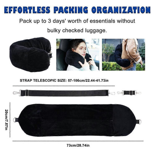 Travel Pillow Stuffable Transformable Expandable Carry-On Travel Pillowcase 1