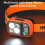 LED Headlamp Type-C Rechargeable Headlight Torch Head Band Lamp 3 Modes 3