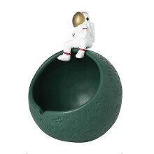 2025 Statuetta di astronauta verde Ciotola porta chiavi Statuetta Ciotola portachiavi Ciotola astronauta Ornamenti astronauta
