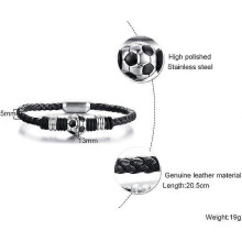 Fotballarmbånd Herrefotballarmbånd i skinn for fotballfans Lag Herre Jenter Gutter Fotballelskere