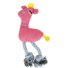 Squeaky Puppy Tyggeleker - Plysjhjortformet for små/mellomstore hunder, Tannpleie, Munnhelse, Roserød Farge
