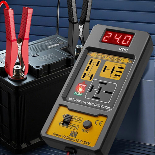 Automotive Relay Tester 12-24V 4/5 Foot Socket Analysis Diagnostic Tool 1