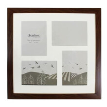 Dark Oak Photo Frame - 3 Aperture