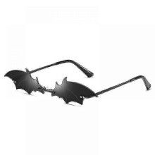 Okulary przeciwsłoneczne Bat bez oprawek, okulary gotyckie dla kobiet i mężczyzn, okulary na imprezę halloweenową, mo