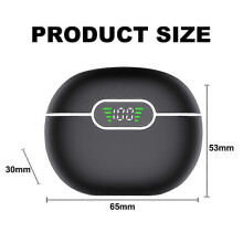 Auricular inalámbrico, auriculares Bluetooth 5.3, auriculares intrauditivos Bluetooth con pantalla LED, resistentes al agua IPX5,
