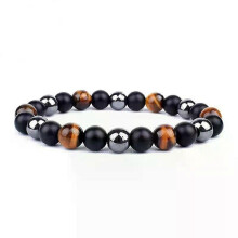 Pulseira de ágata natural elegante para uso em várias ocasiões, com pedra natural de alta qualidade e acabamento requint