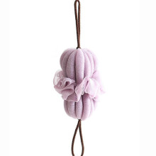 Esponja vegetal esfoliante, rede suave para o corpo, flor de banho ergonômica para duche, melhora a circulação, durável