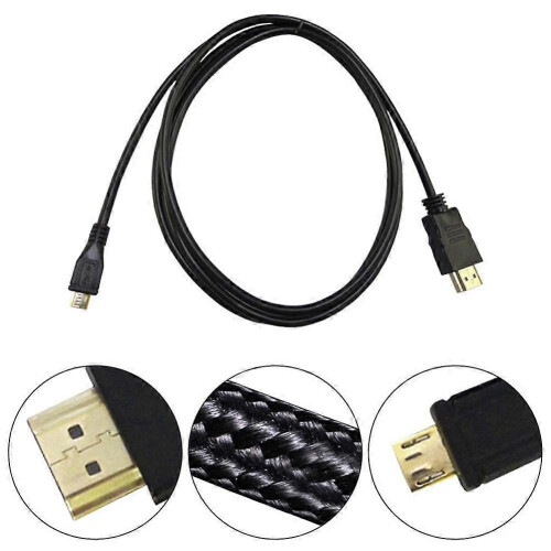 Micro USB to HDMI Cable Micro USB to HDMI Adapters Black 1