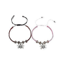 Pulseiras magnéticas de casal com coração de aranha para mulher, trança artesanal luminosa, joia de festa com estilo de