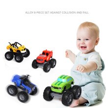 25-26 Blaze and the Monster Machines Racers 4 Pack, set of die-cast metal push-along vehicles for preschool kids ages 3 years and older