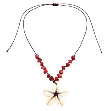 Colar com Pendente de Flor em Concha, Gargantilha Ajustável de Estilo Étnico, Design Simples e Elegante para Mulher