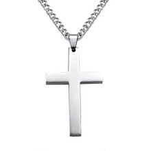 Colar de Cruz em Aço de Titânio para Homem, Estilo Coreano, Liga Resistente, Design Clássico