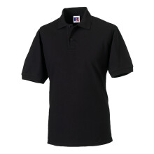 (6XL, Black) Russell Mens Polycotton Pique Hardwearing Polo Shirt