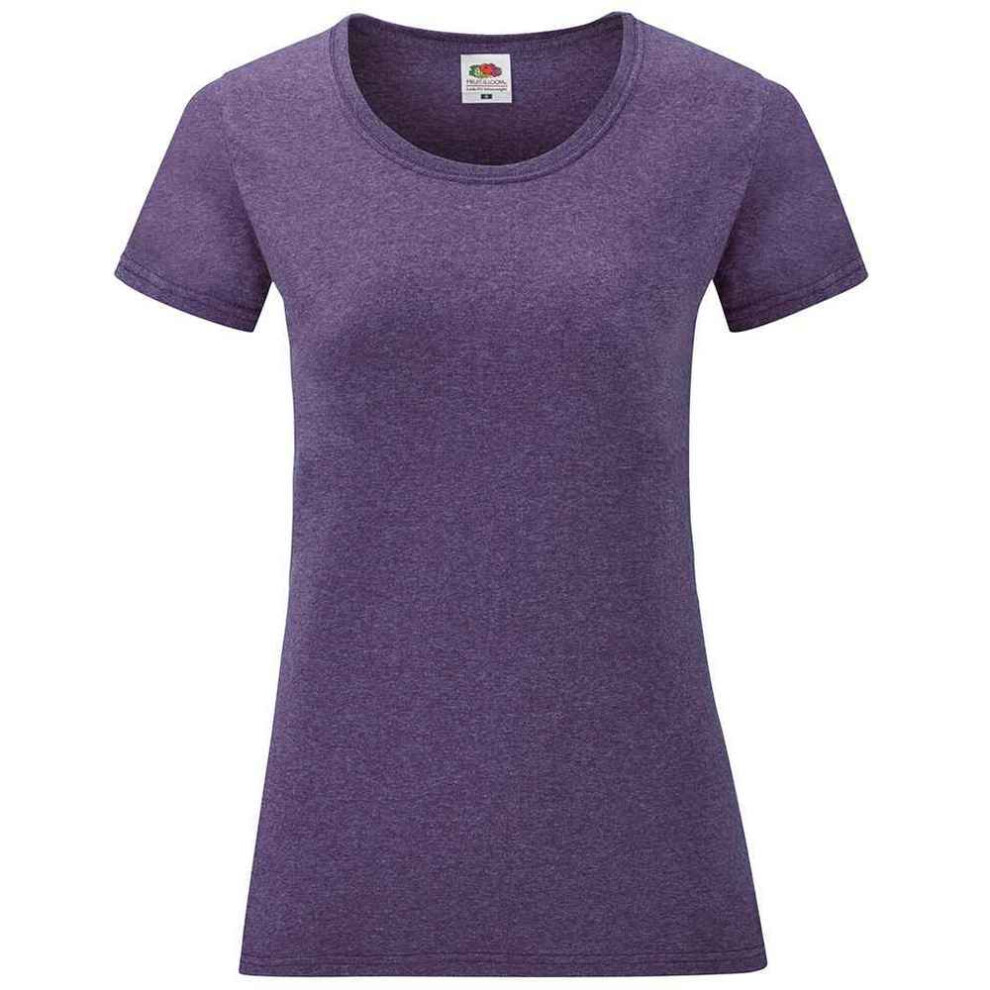 Fruit Of The Loom (16 Uk, Heather Purple) Womens/Ladies Valueweight Heather Lady Fit T-Shirt