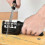 25-26 Kitchen 3-segment Knife Sharpener Household Multi-functional Hand-held Three-purpose Black Sharpening Stone Jd4 2