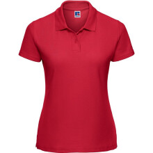 (16 UK, Classic Red) Russell Womens/Ladies Classic Plain Polycotton Polo Shirt