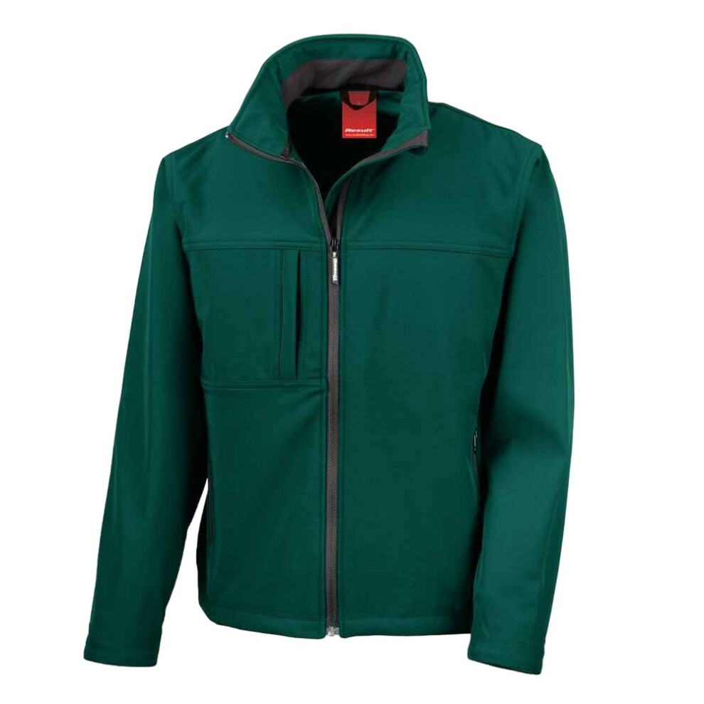 Result Men's Bottle Green Classic Soft Shell Jacket In | : Medium - Image 2