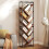 Homcom HOMCOM 10 Tier Tree Bookshelf Industrial Tall Bookcase Rustic Brown Black 2