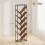 Homcom HOMCOM 10 Tier Tree Bookshelf Industrial Tall Bookcase Rustic Brown Black 3