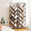 Homcom HOMCOM 10 Tier Tree Bookshelf Industrial Tall Bookcase Rustic Brown Black 8