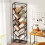 Homcom HOMCOM 10 Tier Tree Bookshelf Industrial Tall Bookcase Rustic Brown Black 9