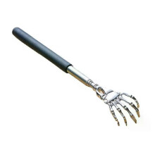 1/2 st infällbar ryggklös i rostfritt stål med långt handtag för kroppsklösande massage, bärbar universal, svart blå, hä