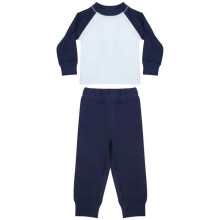 (12-18 Months, Navy/White) Larkwood Childrens/Kids Long Pyjama Set