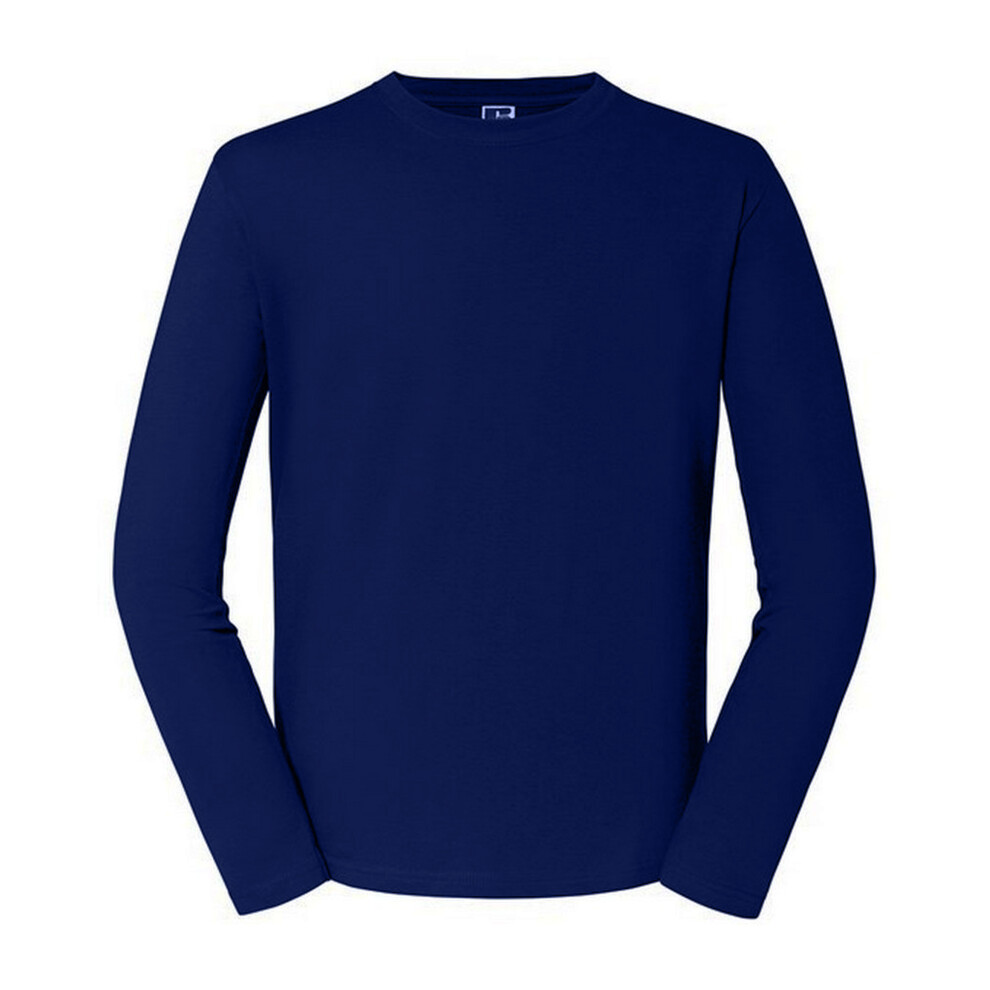 Russell (M, Navy) Mens Classic Long-Sleeved T-Shirt