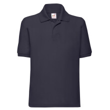 (12-13 Years, Deep Navy) Fruit Of The Loom Childrens/Kids 65/35 Plain Pique Polo Shirt