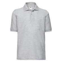 (14-15 Years, Heather Grey) Fruit Of The Loom Childrens/Kids 65/35 Plain Pique Polo Shirt