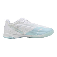 (9.5 UK, Puma White/Aqua) Puma Mens Ibero V Indoor Football Shoes