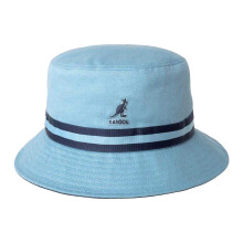 (XL, Light Blue) Kangol Unisex Adult Striped Cotton Bucket Hat