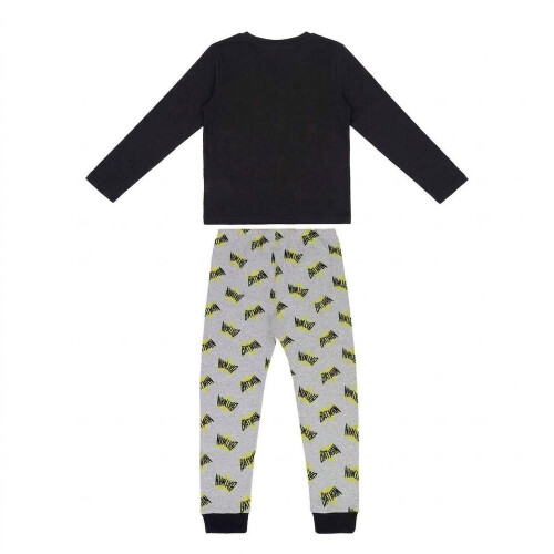 Batman (9-10 Years, Black/Yellow) Batman Boys Long Pyjama Set 2
