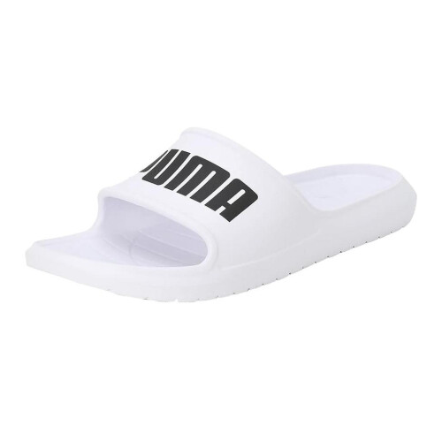 Puma (6 UK, White/Black) Puma Mens Divecat Lite Sliders