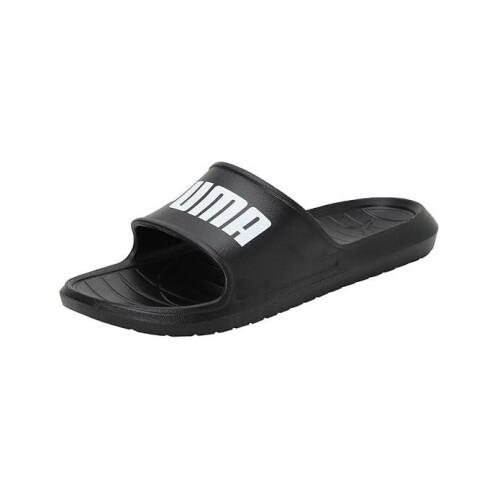 Puma (4 UK, Black/White) Puma Mens Divecat Lite Sliders