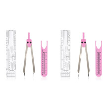 2X EKG Calipers ECG Calipers Measuring Tool with Ruler EKG Caliper Divider for Measuring Electrocardiographs EKG