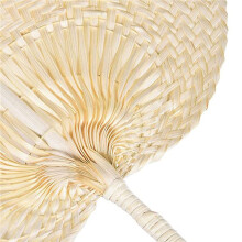 10X Natural Handmade Straw Fan Hand-Woven Leaf Summer Cooling Mosquito Repellent Hand Fans Farmhouse Decor