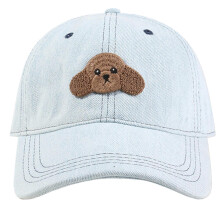 (light blue) Baseballkappe mit modernen Hundeohren für Mädchen und Damen, verstellbar, hübsches Hundeohren-Design, beige