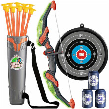 (Green) Kids Bow and Toys Set Outdoor Games with 10 Suction Cup Arrows for Kids Boys & Girls Ages 3-12