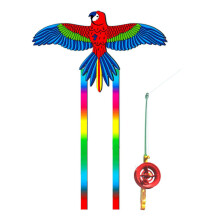 (Parrot) Langschwanz-Drachen mit dynamischen Flügeln, Angelrutenleine, leicht zu fliegender Schwalbendrachen für Kinder im Freien