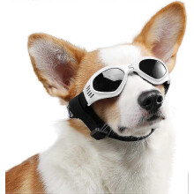 (White) Dog Goggles Pet Sunglasses UV Protection